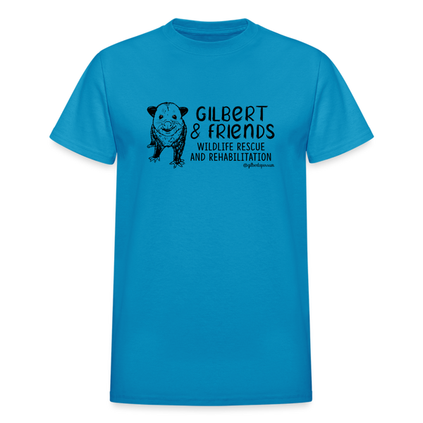 Gilbert and Friends Adult T-shirt - turquoise