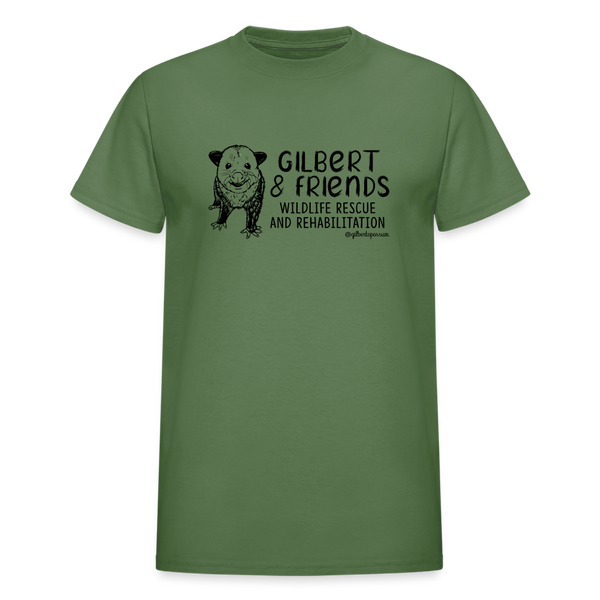 Gilbert and Friends Adult T-shirt - military green