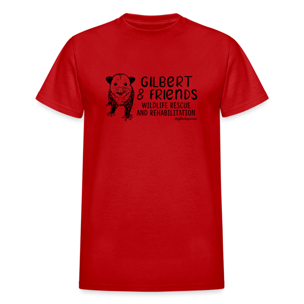 Gilbert and Friends Adult T-shirt - red