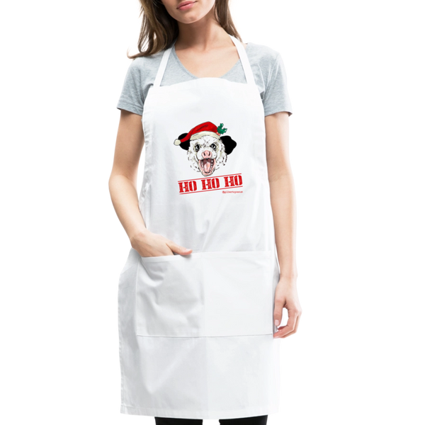 HO HO HO Adjustable Apron - white