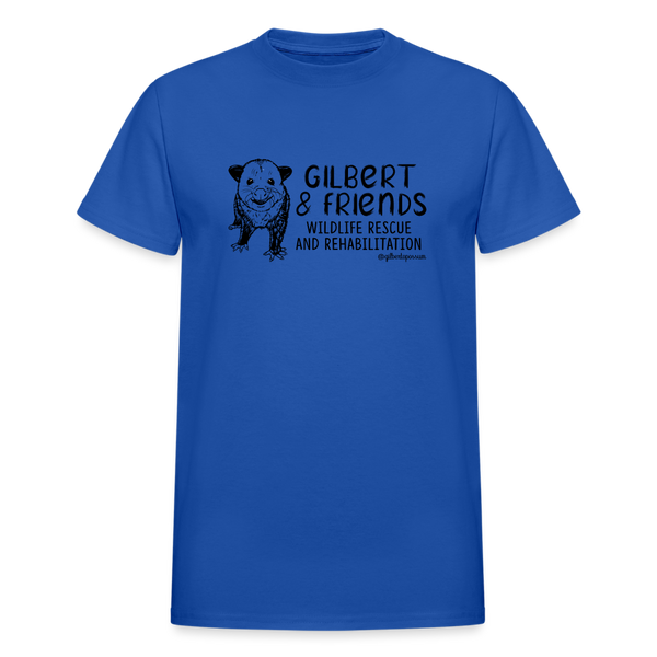 Gilbert and Friends Adult T-shirt - royal blue