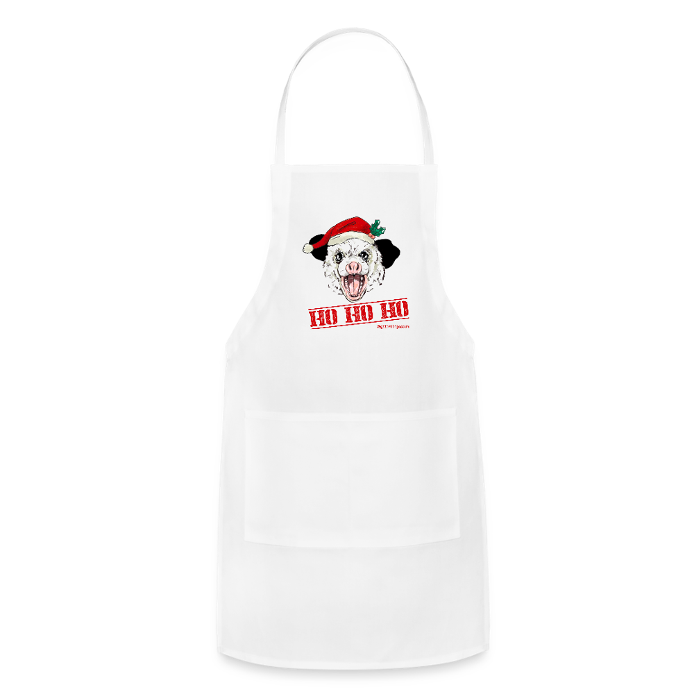 HO HO HO Adjustable Apron - white