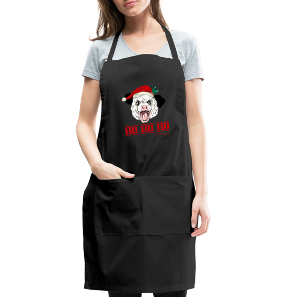 HO HO HO Adjustable Apron - black