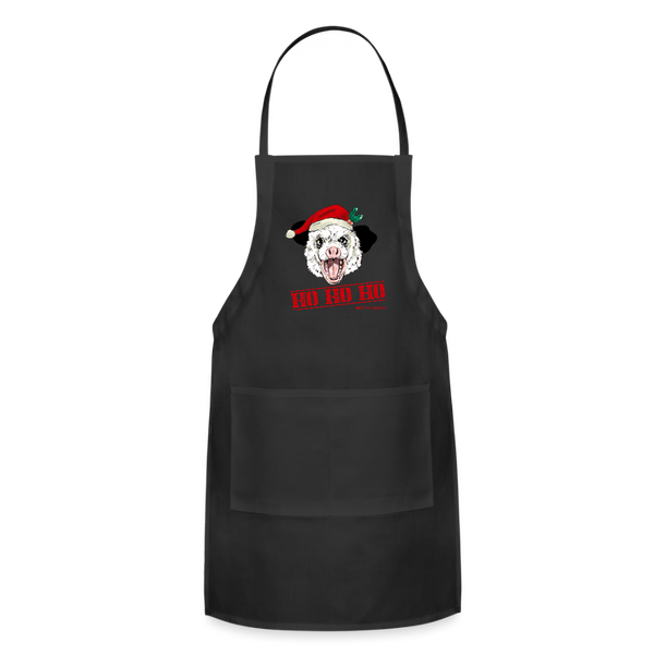 HO HO HO Adjustable Apron - black