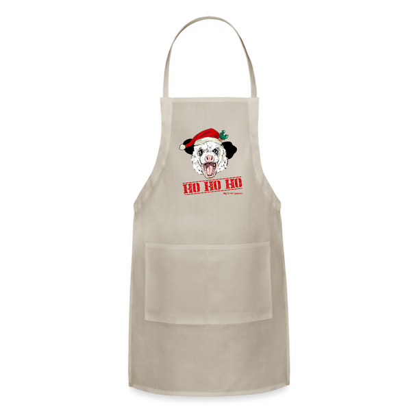 HO HO HO Adjustable Apron - natural