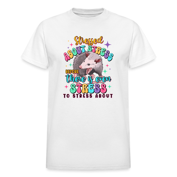 Stressed Opossum Unisex T-Shirt - white