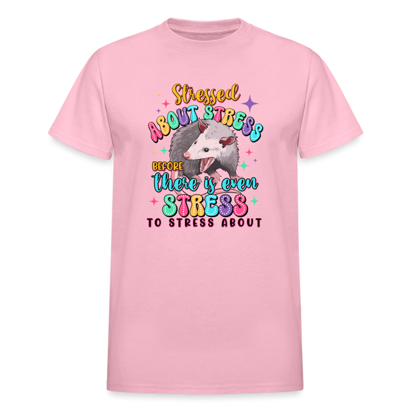 Stressed Opossum Unisex T-Shirt - light pink