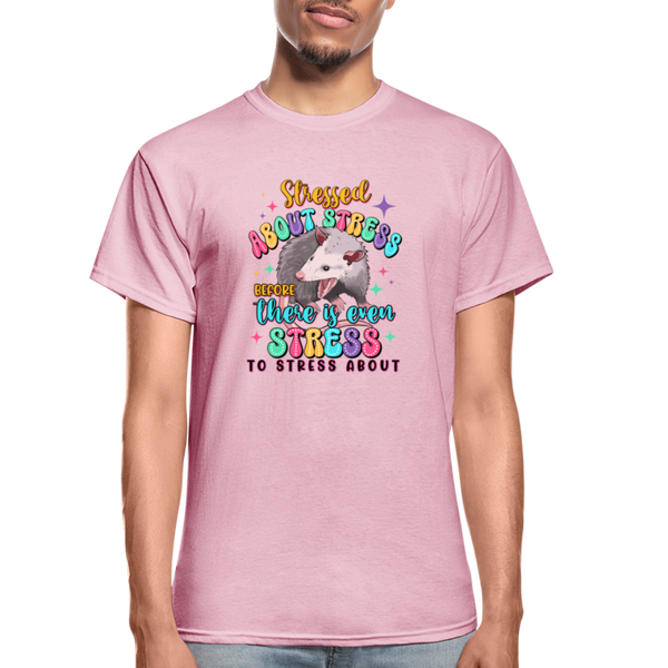 Stressed Opossum Unisex T-Shirt - light pink