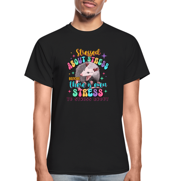 Stressed Opossum Unisex T-Shirt - black