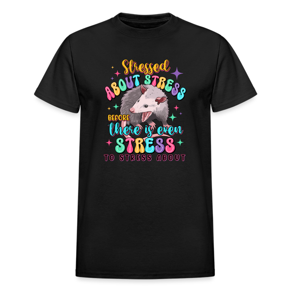 Stressed Opossum Unisex T-Shirt - black