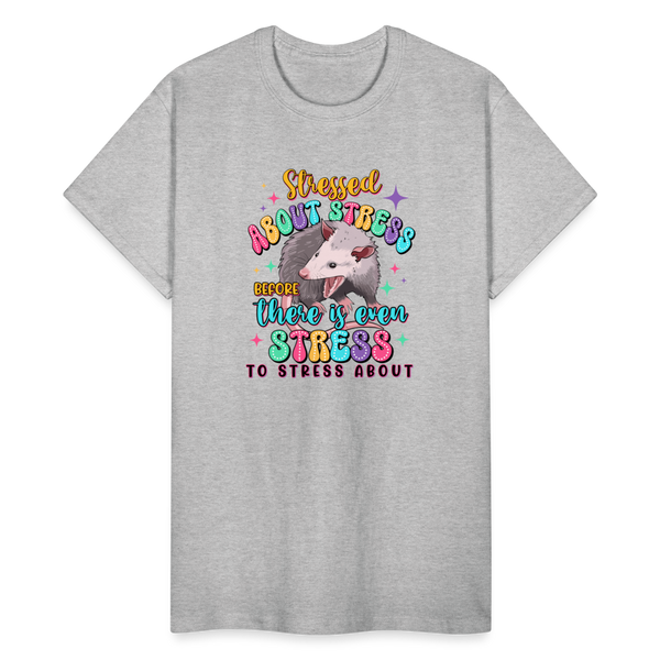 Stressed Opossum Unisex T-Shirt - heather gray