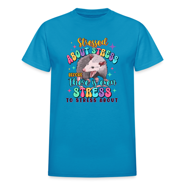 Stressed Opossum Unisex T-Shirt - turquoise