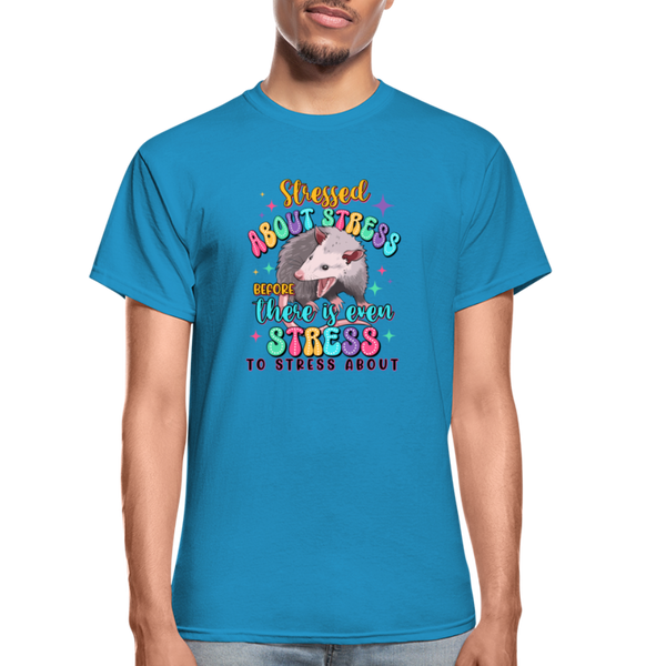 Stressed Opossum Unisex T-Shirt - turquoise