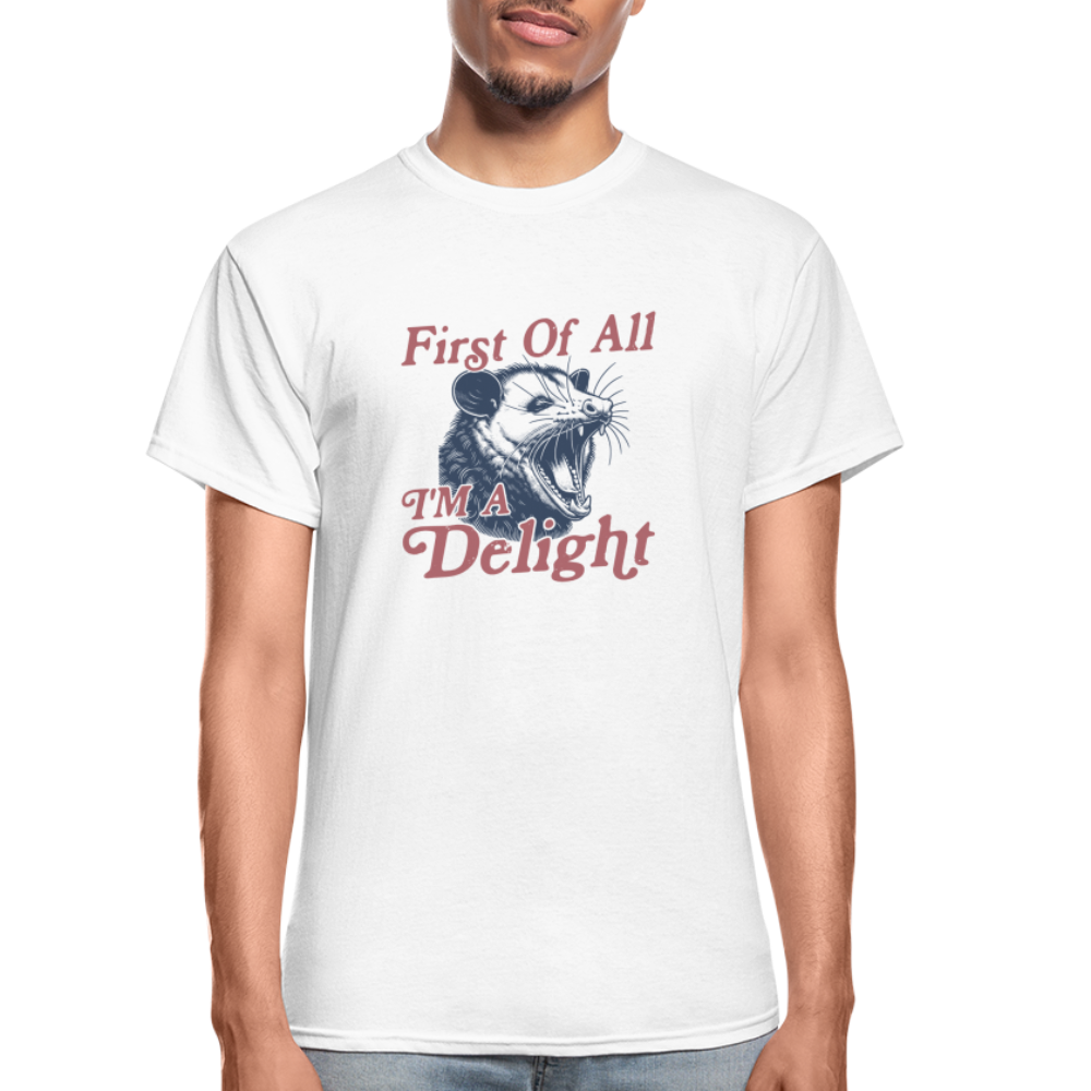 I’m a Delight Opossum Unisex T-Shirt - white