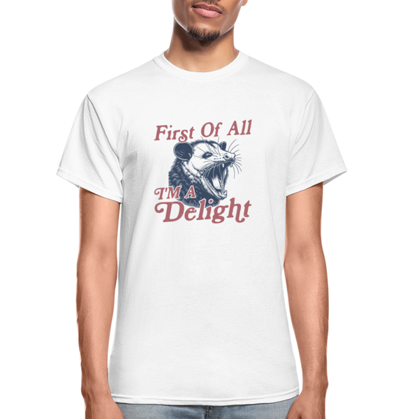 I’m a Delight Opossum Unisex T-Shirt - white