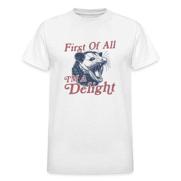 I’m a Delight Opossum Unisex T-Shirt - white