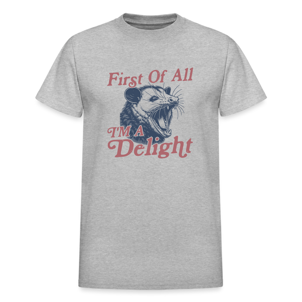 I’m a Delight Opossum Unisex T-Shirt - heather gray