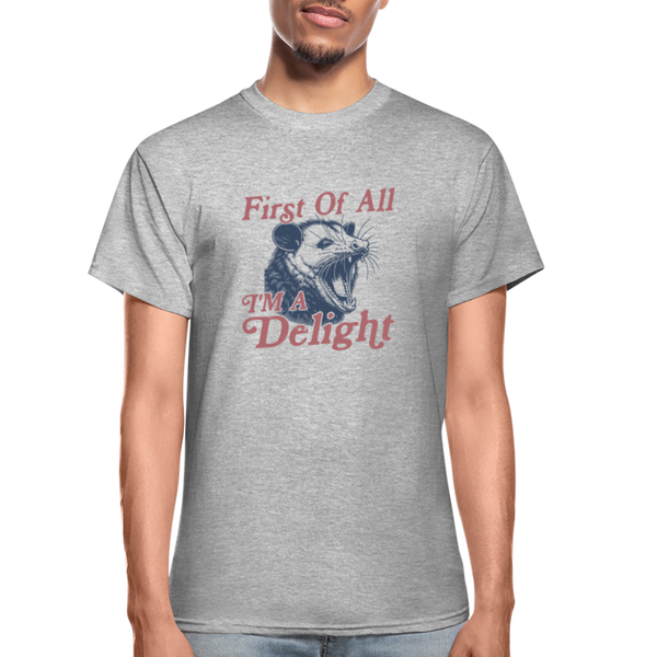 I’m a Delight Opossum Unisex T-Shirt - heather gray