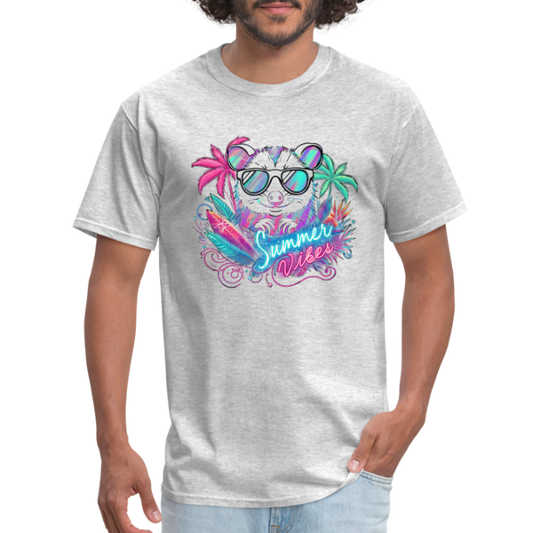 Opossum Summer Vibes Unisex T-Shirt - heather gray