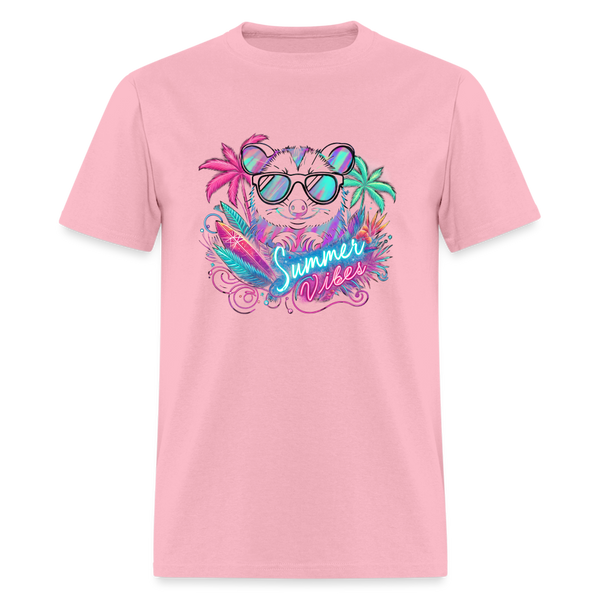 Opossum Summer Vibes Unisex T-Shirt - pink