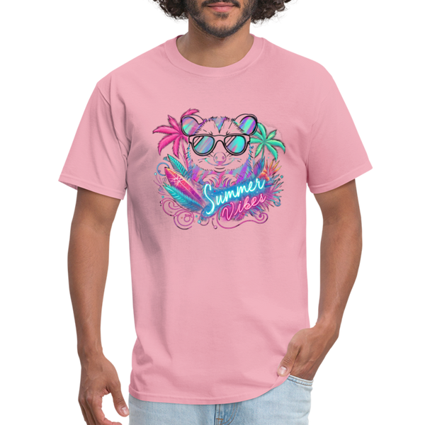 Opossum Summer Vibes Unisex T-Shirt - pink