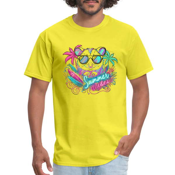 Opossum Summer Vibes Unisex T-Shirt - yellow