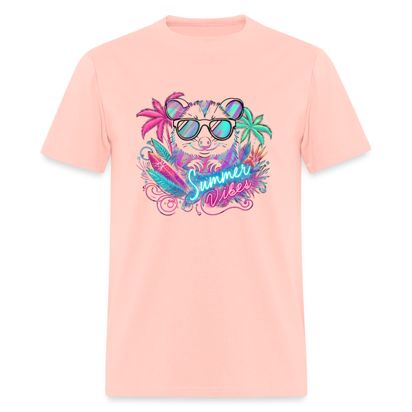 Opossum Summer Vibes Unisex T-Shirt - blush pink 