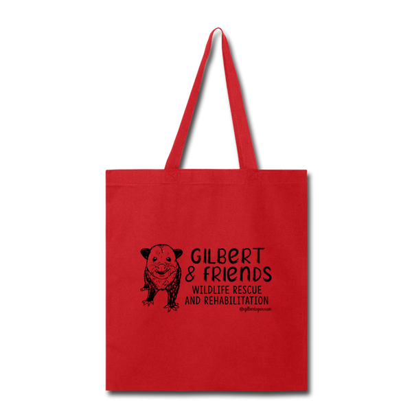 Gilbert and Friend's Tote Bag - red