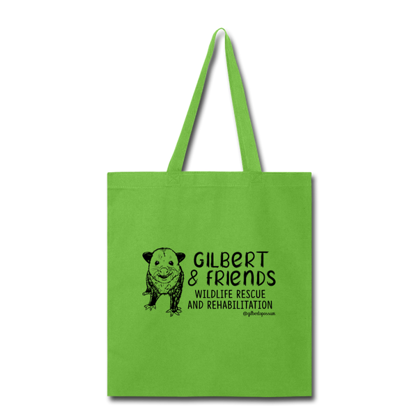 Gilbert and Friend's Tote Bag - lime green