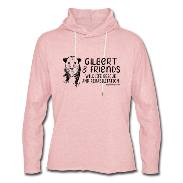 Gilbert and Friend's -Unisex Lightweight Terry Hoodie - cream heather pink