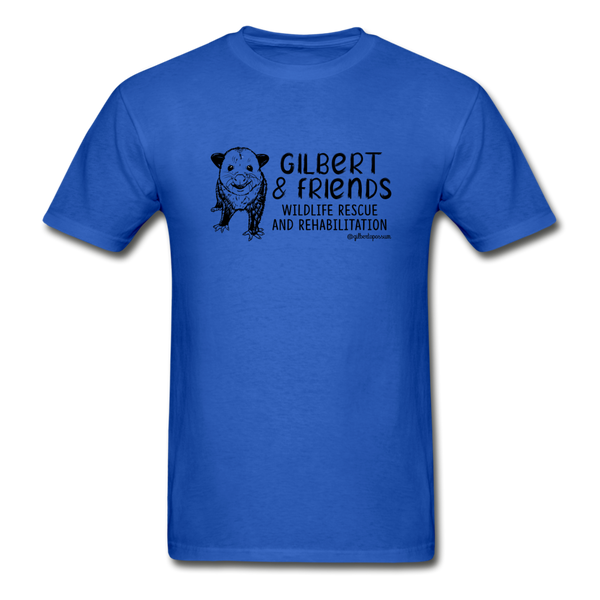 Gilbert and Friends Adult T-shirt - royal blue
