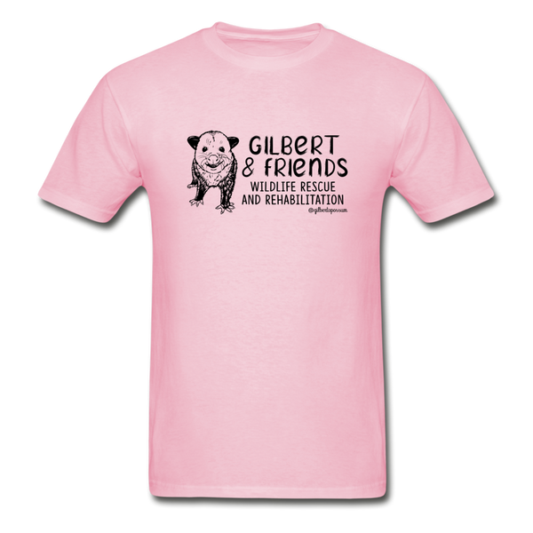 Gilbert and Friends Adult T-shirt - light pink