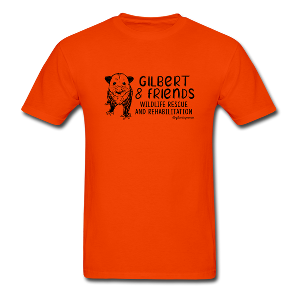 Gilbert and Friends Adult T-shirt - orange