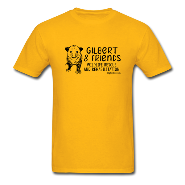 Gilbert and Friends Adult T-shirt - gold