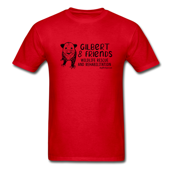 Gilbert and Friends Adult T-shirt - red