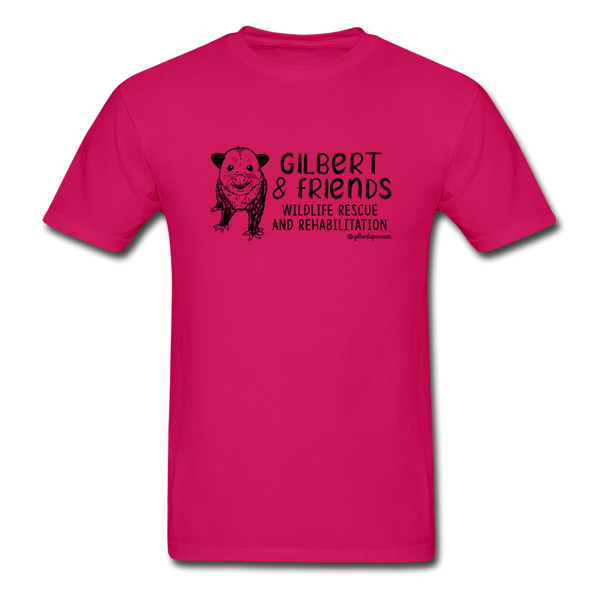 Gilbert and Friends Adult T-shirt - fuchsia