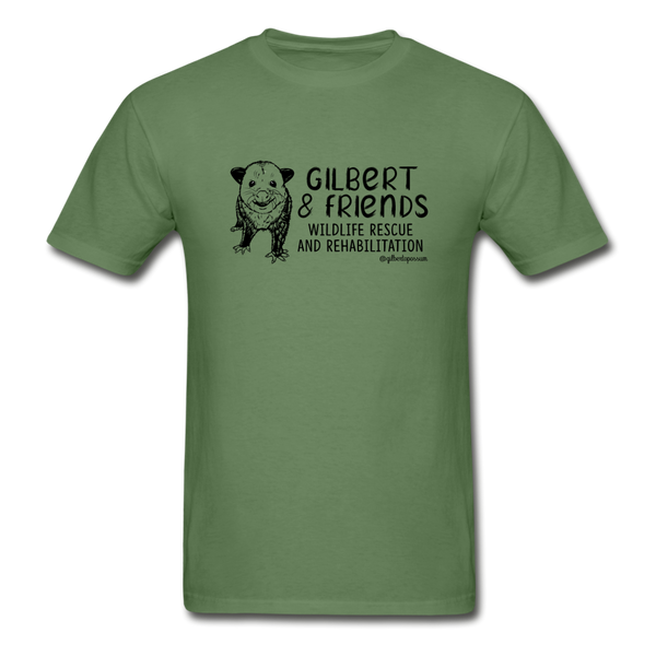 Gilbert and Friends Adult T-shirt - military green