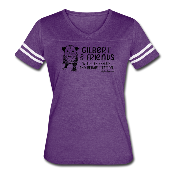 Gibert and Friend's -Women’s Vintage Sport T-Shirt - vintage purple/white
