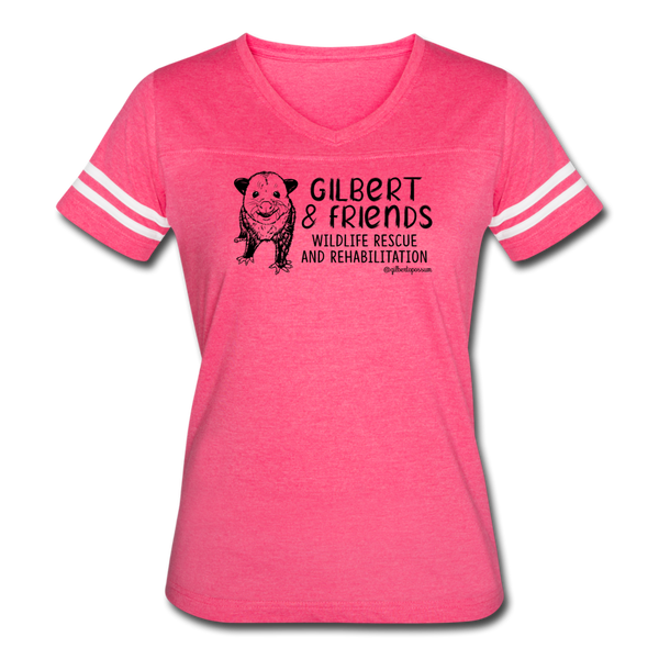 Gibert and Friend's -Women’s Vintage Sport T-Shirt - vintage pink/white