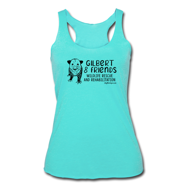 Gilbert and Friend's -Women’s Tri-Blend Racerback Tank - turquoise