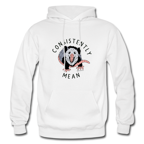 Consistently Mean -Heavy Blend Adult Hoodie - white
