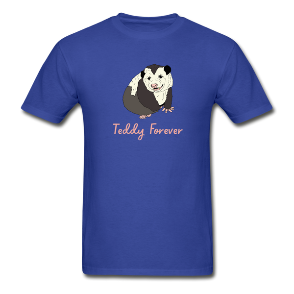 Teddy Forever Adult Tagless T-Shirt - royal blue