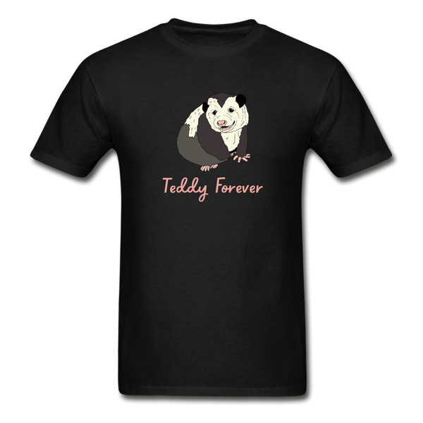 Teddy Forever Adult Tagless T-Shirt - black