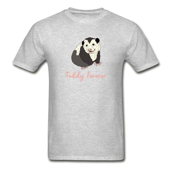 Teddy Forever Adult Tagless T-Shirt - heather gray