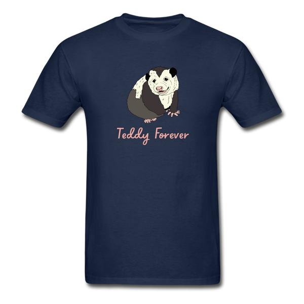 Teddy Forever Adult Tagless T-Shirt - navy