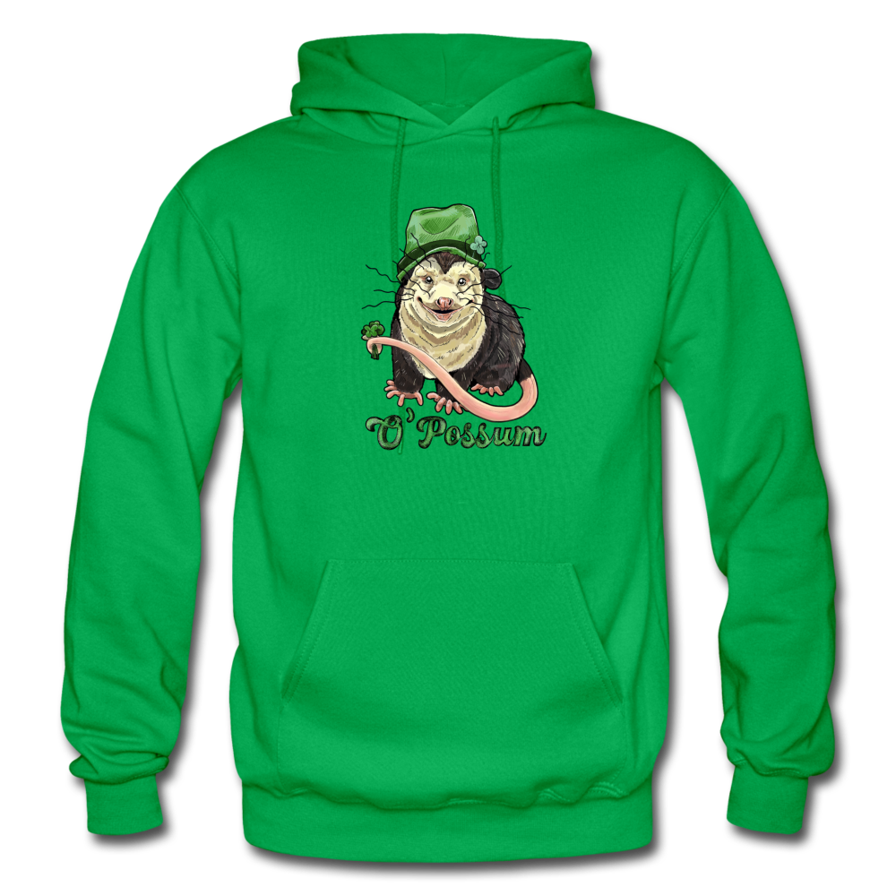 Lucky O’Possum Heavy Blend Adult Hoodie - kelly green