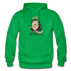 Lucky O’Possum Heavy Blend Adult Hoodie - kelly green