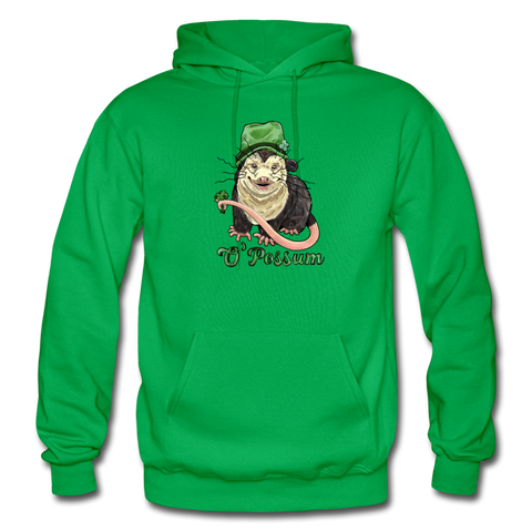 Lucky O’Possum Heavy Blend Adult Hoodie - kelly green