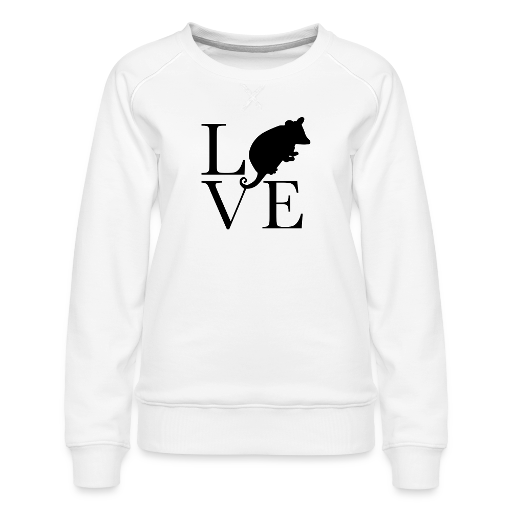 Opossum_LoVe Women’s Premium Sweatshirt - white