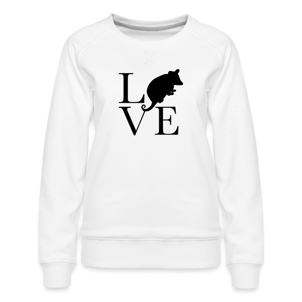 Opossum_LoVe Women’s Premium Sweatshirt - white
